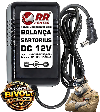 Fonte DC 12V Para Balança Precisão Sartorius Alta Precisão Analitica