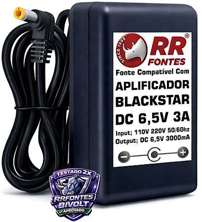 Fonte DC 6,5V 3A Para Blackstar Amplificador de guitarra digital