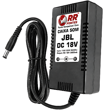 Fonte Carregador DC 18V Para JBL Caixa DE Som