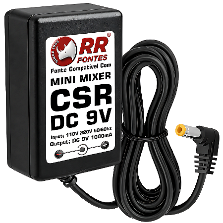 Fonte 9V Para Mini Mixer CSR