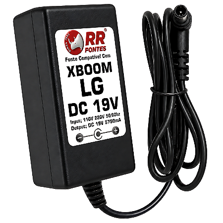 Fonte 19V 5,79A Para Caixa LG XBOOM Go