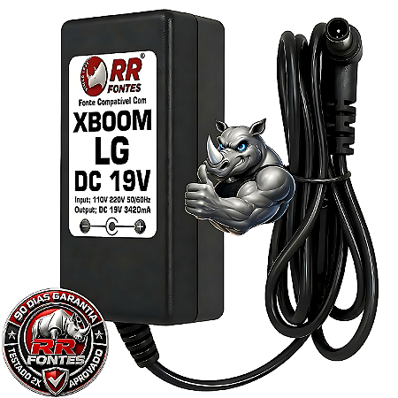 Fonte 19V 3,42A Para Caixa LG XBOOM Go