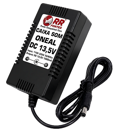 Carregador Fonte DC 13,5V 1.5A Para Caixa Multiuso Oneal