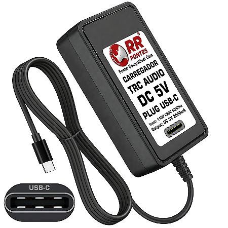 Fonte Carregador 5V 2A Para Caixa TRC USB-C
