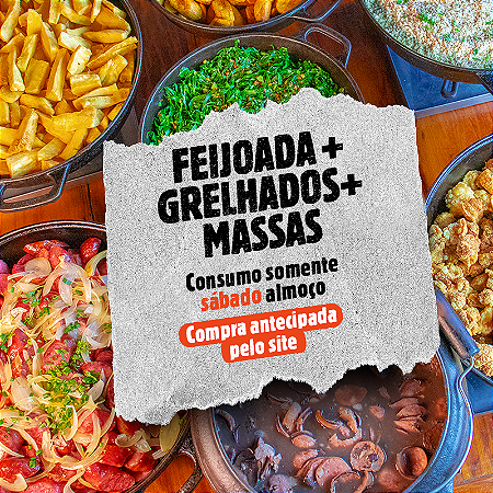 Feijoada+Grelhados+Massas- Exclusivo Boteco 413 - Almoço Sábado
