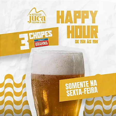 Exclusivo - 3 Chopes Brahma -  Sexta Feira