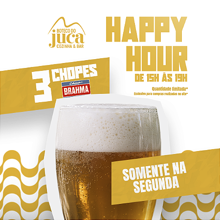 Exclusivo - 3 Chopes Brahma - Segunda Feira