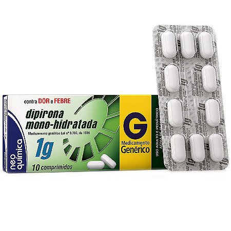 Dipirona 1G 10 Comprimidos NeoQuimica
