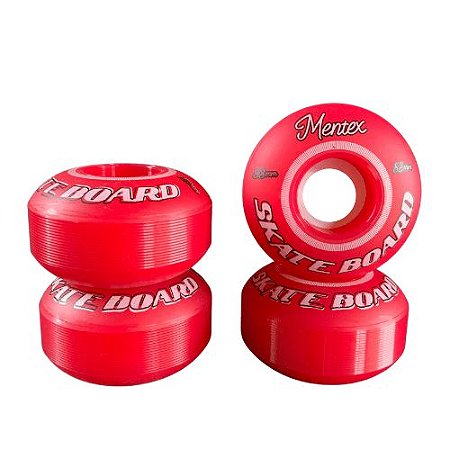 Roda para Skate Mentex 53mm Laranja ( jogo 4 rodas ) - Virtual Skate Shop