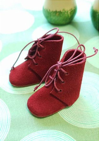 Bota para Tildas bordô 5cm