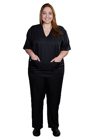 Pijama Cirúrgico Classic Unissex Preto