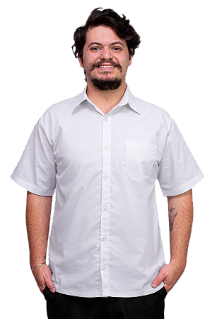 Camisa Social Masculina Manga Curta