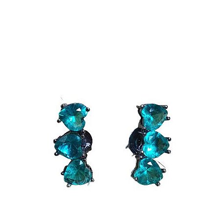 BRINCO EAR CUFF COM ZIRCONIAS VERDES