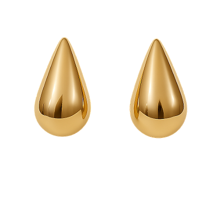 BRINCO BIG GOTA OU VIRGULA BOJUDA BANHO OURO