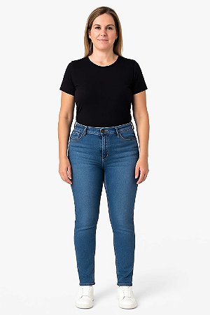 CALÇA JEANS SKINNY LAVAGEM MEDIA