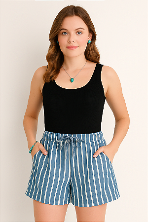 SHORT JEANS LISTRADO