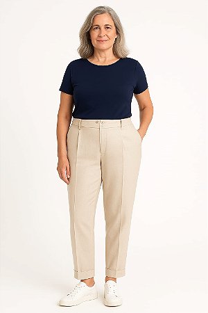 CALÇA PLUS SIZE ALFAIATARIA LINHO