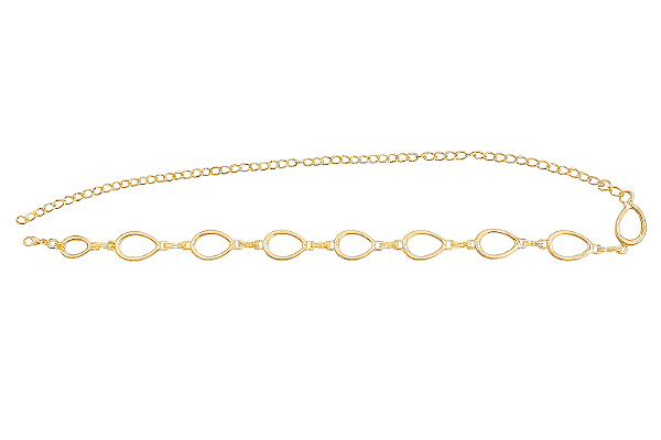 CINTO METAL DOURADO GOTAS VAZADAS COM ENTREMEIOS
