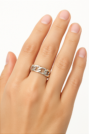 ANEL APARADOR EM ELOS EM PRATA 950