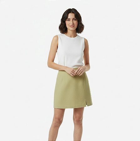 SAIA CURTA LINHO VERDE