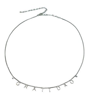 COLAR CHOCKER ESCRITO GRATIDÃO