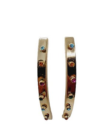 BRINCO PALITO COM ZIRCONIAS COLORIDAS