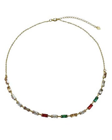 COLAR CHOCKER COM ZIRCONIAS COLORIDAS