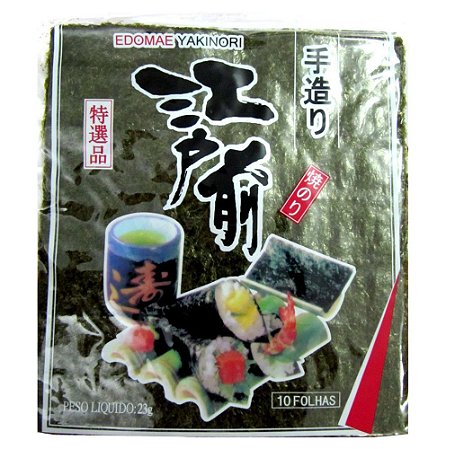Alga Nori Edomae 10 folhas