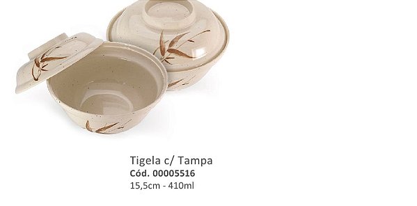 Tigela Com Tampa Bamboo Bege