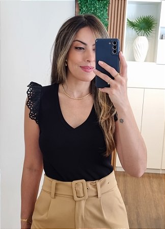 Regata com laise preta Aurora