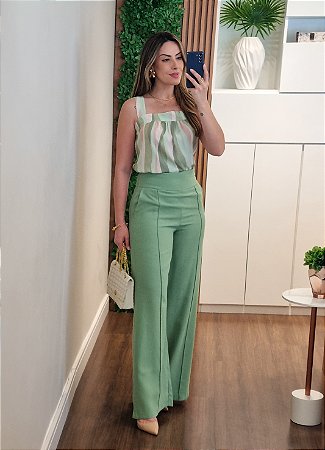 Calça pantalona Carina