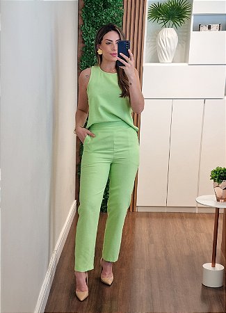 Conjunto verde dobradura Camile