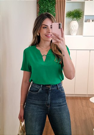 Blusa Denim Verde Camisa Outfit Jean Verde Militar Blusa Jean