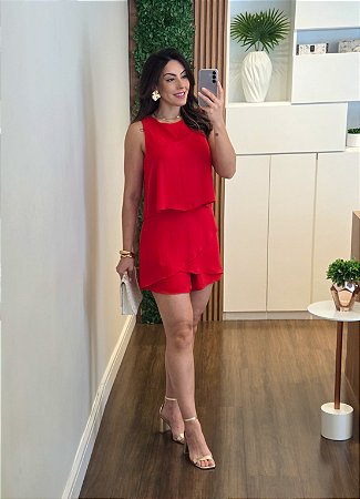 Macaquinho fluído vermelho (Slim)