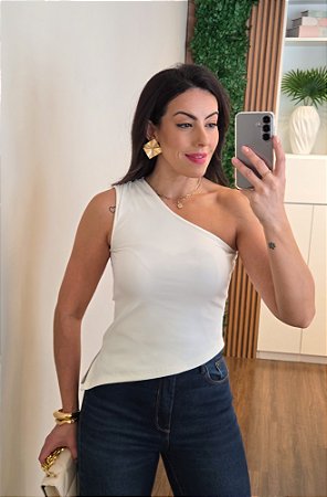 Regata nula manga bico off white