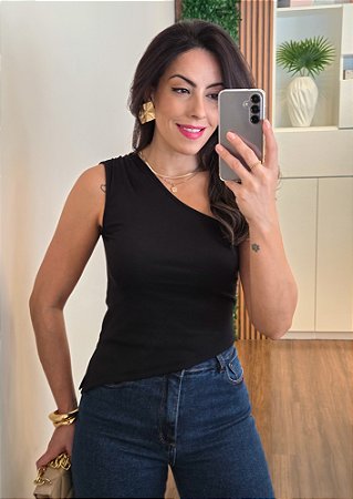 Regata nula manga bico preta