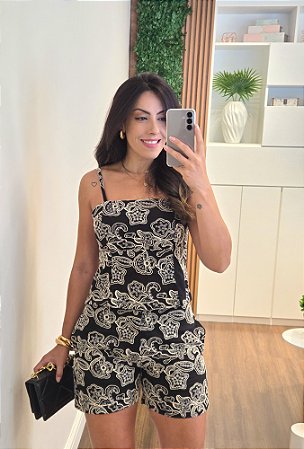 Conjunto algodão bordado