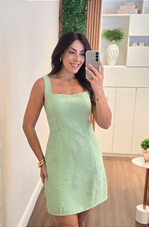 Vestido amarração verde