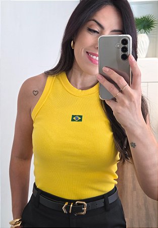 Regata Brasil Canelada Amarela