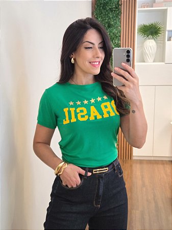 Camiseta Brasil Verde Viscose