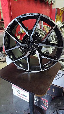 Jogo roda  Mercedes  Aro 19 5x112 Preta brilhante diamantada Seminova