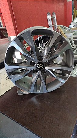 Jogo roda Toyota Corolla Aro 16 5x100 Grafite brilhante diamantada Semi nova