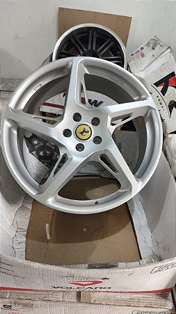 Jogo roda Volcano Aro 20 5x112 Prata brilhante Novas