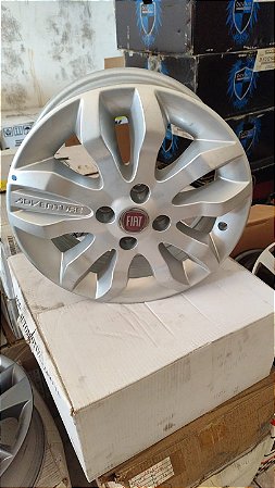 Jogo roda Fiat Aro 15 4x98 Prata brilhante Novas