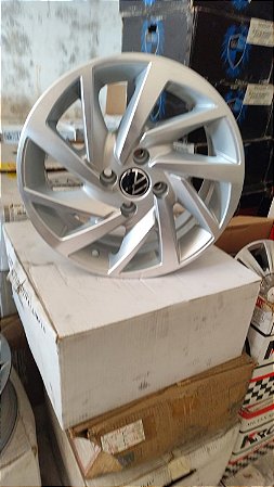 Jogo roda Volks KR Aro 15 4x100 Prata brilhante diamantada Novas