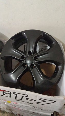 Jogo roda jeep Compass Aro 18 5x110 Preta brilhante Semi nova