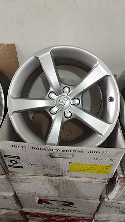 Jogo roda Audi A3 Aro 17 5x112 Prata brilhante Semi nova