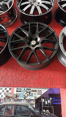 Jogo roda TSW Aro 20 5x108 Preta semi brilho Semi nova