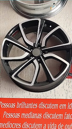Jogo rodas RAW Aro 22 5x112 Preta brilhante diamantada Semi novas