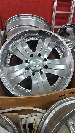 Jogo de rodas foose A20 8x165 Cromadas Seminovas